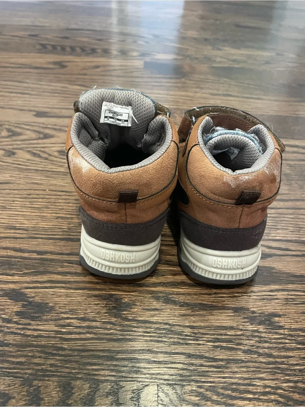 OshKosh B'gosh Blue and Brown High-Top Kids Boots